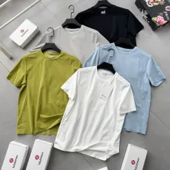 Premium Lululemon T-Shirt Schwarz Strick Atmungsaktiv Luxus