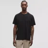 Luxus Lululemon Kurzarm Schwarz Solid Luxus