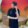 Premium Louis Vuitton Kurzarm-Baumwolldruck