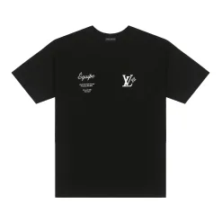 Bestseller Louis Vuitton Kurzarm Baumwolle Print Luxus