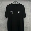 Luxus Louis Vuitton Kurzarm Baumwolle Print Luxus