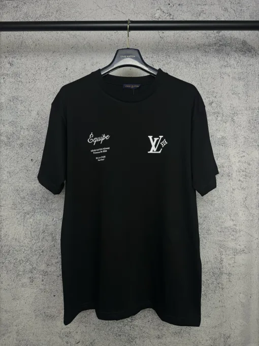Luxus Louis Vuitton Kurzarm Baumwolle Print Luxus