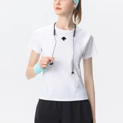 Bestseller Descente Kurzarm Weiß Atmungsaktiver Stil
