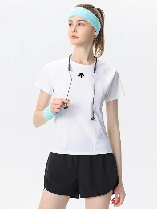 Bestseller Descente Kurzarm Weiß Atmungsaktiver Stil