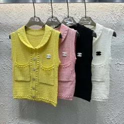 Premium Chanel Weste Gelb Strick Luxus