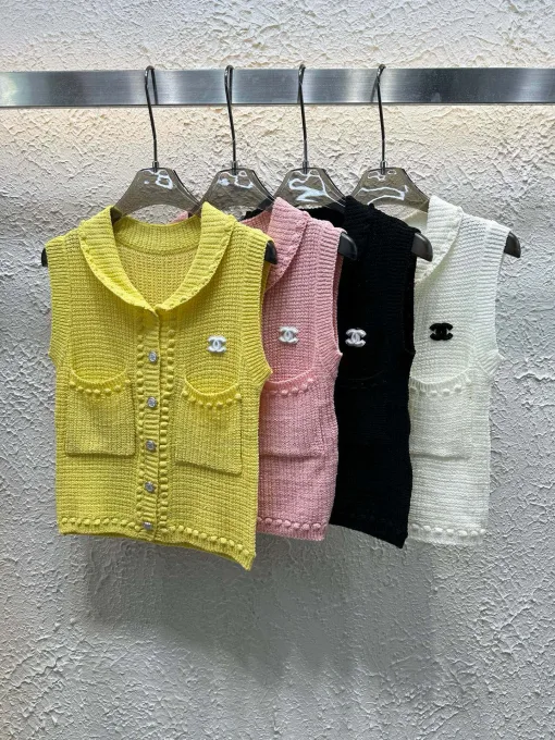 Premium Chanel Weste Gelb Strick Luxus