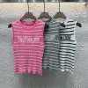 Luxus Dior Weste Pink Strick Monogramm Luxus