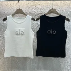 Premium Alo Weste Weiß Strickkollektion
