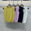 Luxus-Weste von Ralph Lauren aus der Kollektion mit gelber Strickstickerei