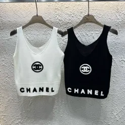 Bestseller Chanel Weste Weiß Strick Bestickt Luxus