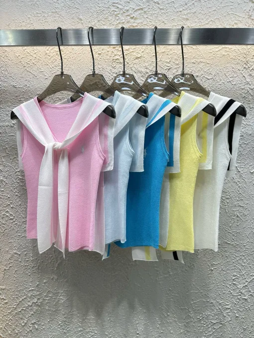Premium Ralph Lauren Weste, Strick, bestickt, Rosa