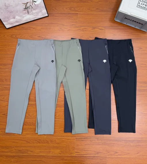 Hochwertige Descente-Hose aus schwarzer Seide, atmungsaktiver Stil
