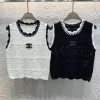 Premium Chanel Weste Weiß Strick Bestickte Kollektion