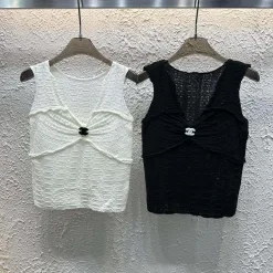 Bestseller Chanel Weste Weiß Strickstil