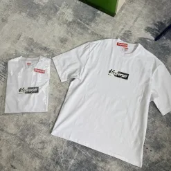 Luxus Supreme Kurzarm Weiß Logo Kollektion