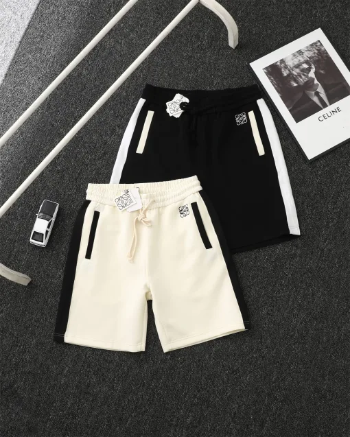 Bestseller Loewe Shorts Black Embroidered Collection