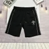 Luxuriöse Chrome Hearts Shorts aus schwarzer Lederstickerei-Kollektion
