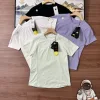 Hochwertiges Descente Kurzarm-Weiß-Polyester im Casual-Stil