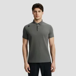 Premium Descente Kurzarm Schwarz Baumwolle Atmungsaktiv Stil