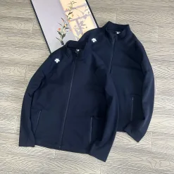 Premium Qualität Descente Mäntel Schwarz Strick Klassischer Stil