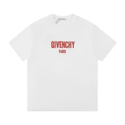 Hochwertige Givenchy-Kollektion mit kurzen Ärmeln und weißem Baumwolldruck