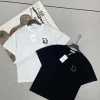 Luxus-Logo-Kollektion aus weißer Baumwolle mit kurzen Ärmeln von Dior
