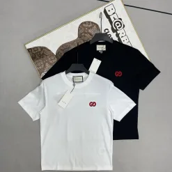 Premium Gucci Kurzarm Weiß Baumwolle Klassisch Luxus