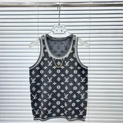 Hochwertige Louis Vuitton Weste Graue Jacquard-Kollektion
