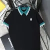 Hochwertige Dolce & Gabbana Kurzarm T-Shirts Schwarz Wolle Logo Luxus