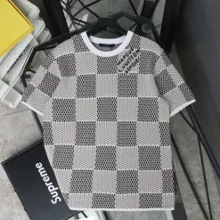 Meistverkaufte Louis Vuitton Kurzarm Strick Logo Luxus