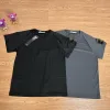 Premium Stone Island Kurzarm Schwarz Baumwolle Klassischer Stil