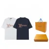 Hochwertiger Louis Vuitton Kurzarm-Stil aus weißer Baumwolle mit Stickerei