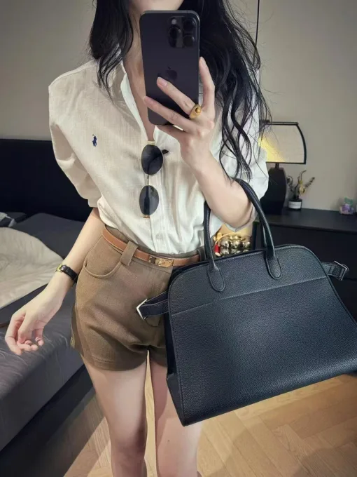 Hochwertiges Ralph Lauren Hemd im Khaki-Leinen-Stickerei-Stil