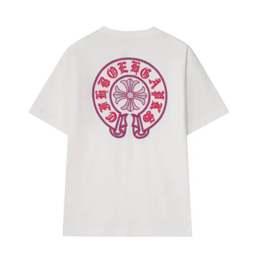 Meistverkaufte Chrome Hearts Kurzarm Schwarz Baumwolle Stickerei Luxus