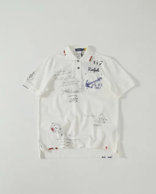Premium Qualität Ralph Lauren T-Shirts Weiß Bestickt Luxus