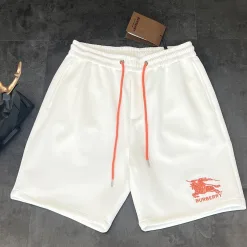 Premium Burberry Shorts Orange Baumwolle Bestickte Kollektion