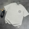 Premium Chrome Hearts Kurzarm Schwarz Baumwolle Gewaschen Luxus