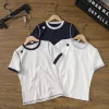 Bestseller Descente Kurzarm Navy Baumwolle Solid Kollektion