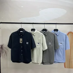 Bestseller Carhartt Kurzarmhemd im Retro-Stil aus schwarzer Baumwolle