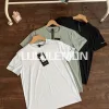Hochwertiges Lululemon T-Shirt aus schwarzer Seide, atmungsaktiver Stil