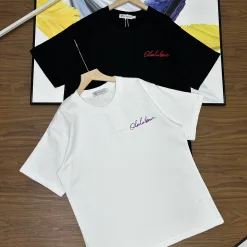 Luxuriöses Lululemon Kurzarmshirt in schwarzer Baumwolle mit Logo