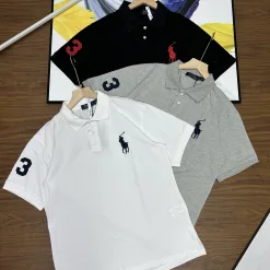 Bestseller Ralph Lauren Kurzarm-T-Shirts Schwarz Baumwolle Classic Collection