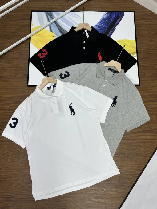 Bestseller Ralph Lauren Kurzarm-T-Shirts Schwarz Baumwolle Classic Collection