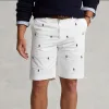 Luxus Ralph Lauren Shorts Schwarz Baumwolle Stickerei Luxus