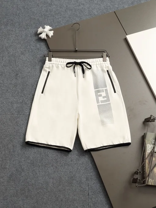 Luxus-Shorts von Fendi im schwarzen Baumwoll-Jacquard-Stil