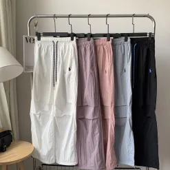 Hochwertiger Ralph Lauren Overall Rosa Baumwolle Bestickt Luxus