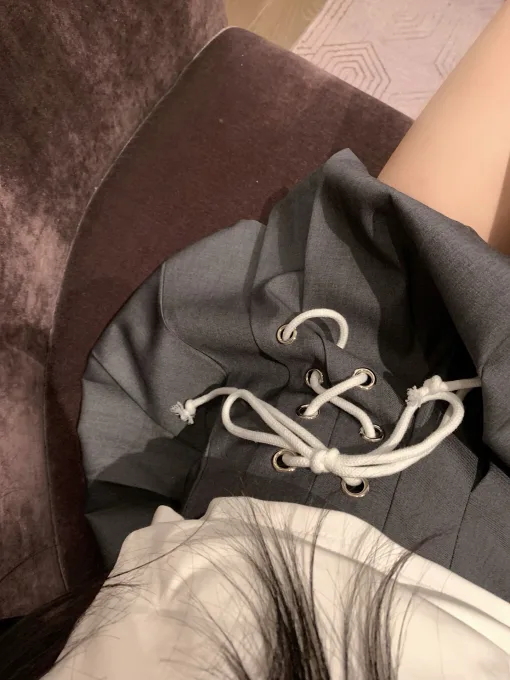 Premium Prada Kurzer Rock Blau Luxus