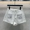 Hochwertige Dior Shorts Denim Strass Luxus