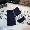 Premium Thom Browne Shorts Navy Classic Luxury