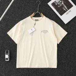 Premium Dior Kurzarm Schwarz Baumwolle Logo Luxus